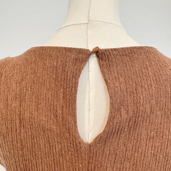 ASTR The Label Women's Plisse Brown Maxi Dress Nordstrom Boho Modest Party Event - Picture 9 of 13